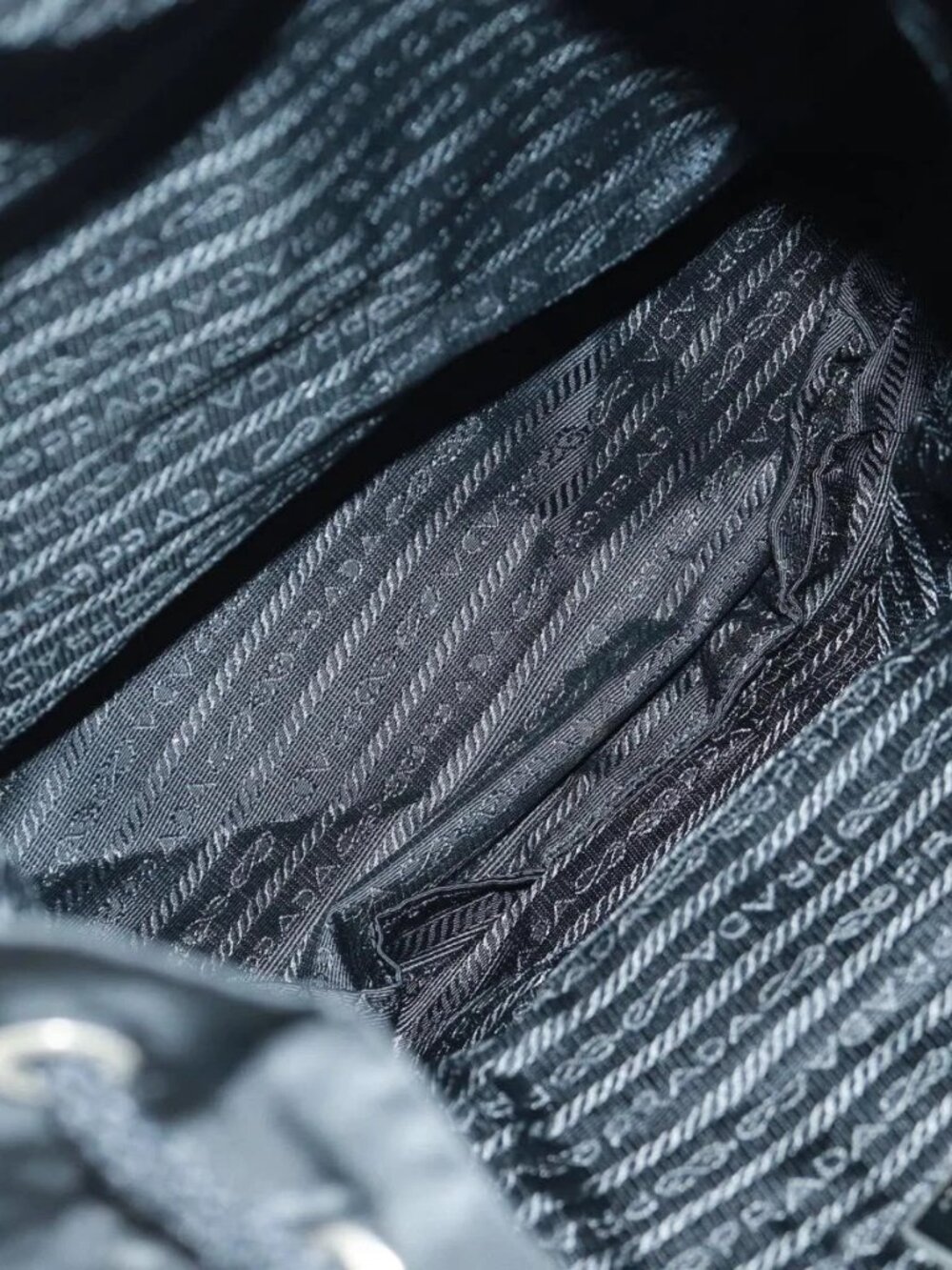 PRADA Backpack Nylon Black Silver Auth gh1538 - Picture 13 of 16